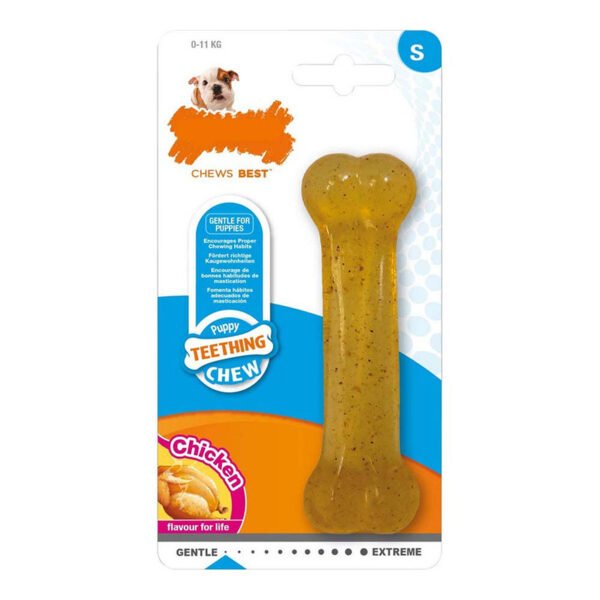 Jouet pour chien Nylabone - Os à Mâcher, Taille S Poulet Thermoplastique Chiots